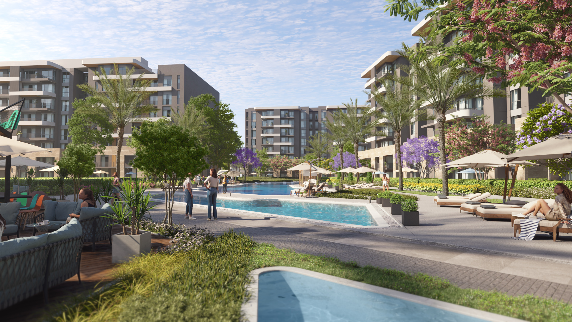 شقة للبيع في كمبوند ليال العاصمة الإدارية بمساحة ١١٥م بقسط شهرى ٢٣ الف - Image 3