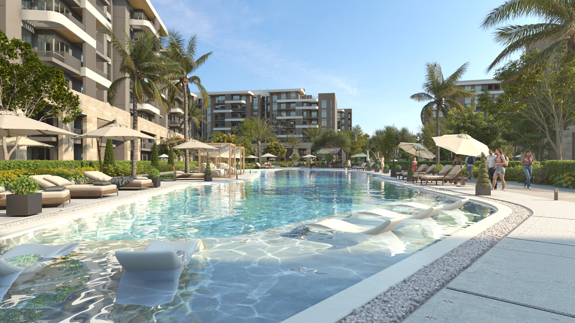 شقة للبيع في كمبوند ليال العاصمة الإدارية بمساحة 90 م و بالتقسيط المريح